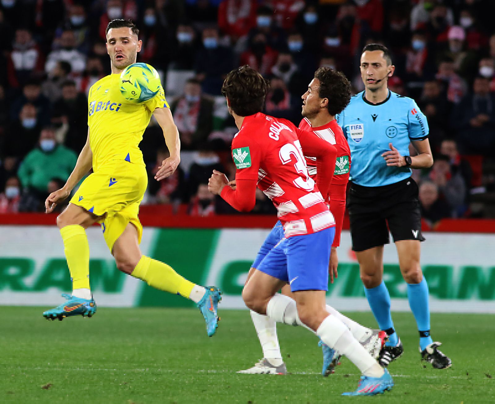 Lucas Pérez, en el Granada-Cádiz.