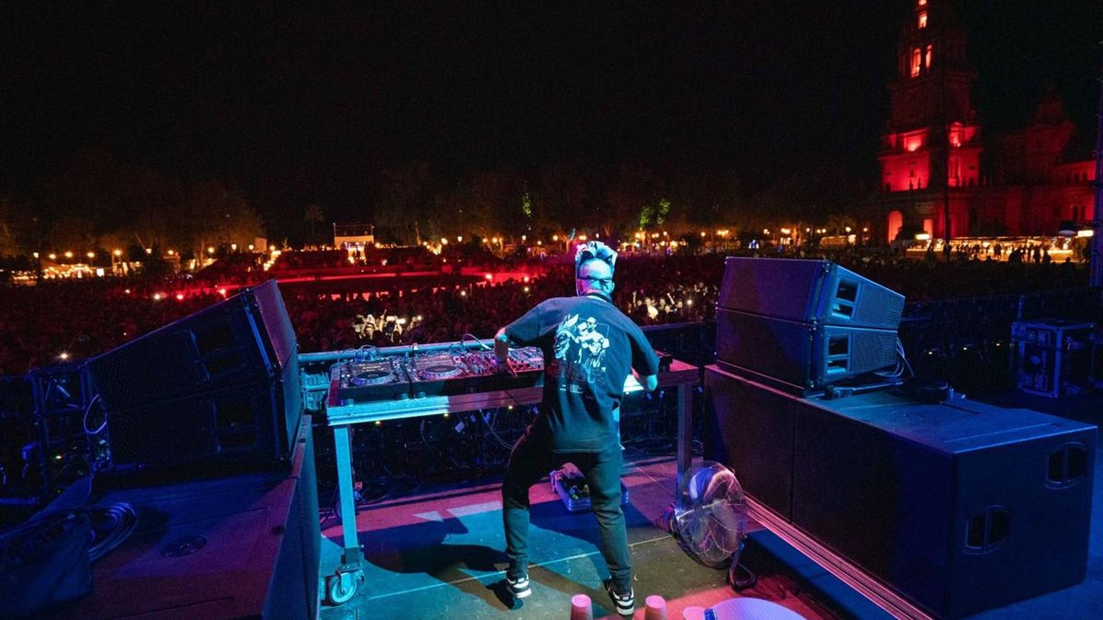 Boris Brejcha en la Plaza de España