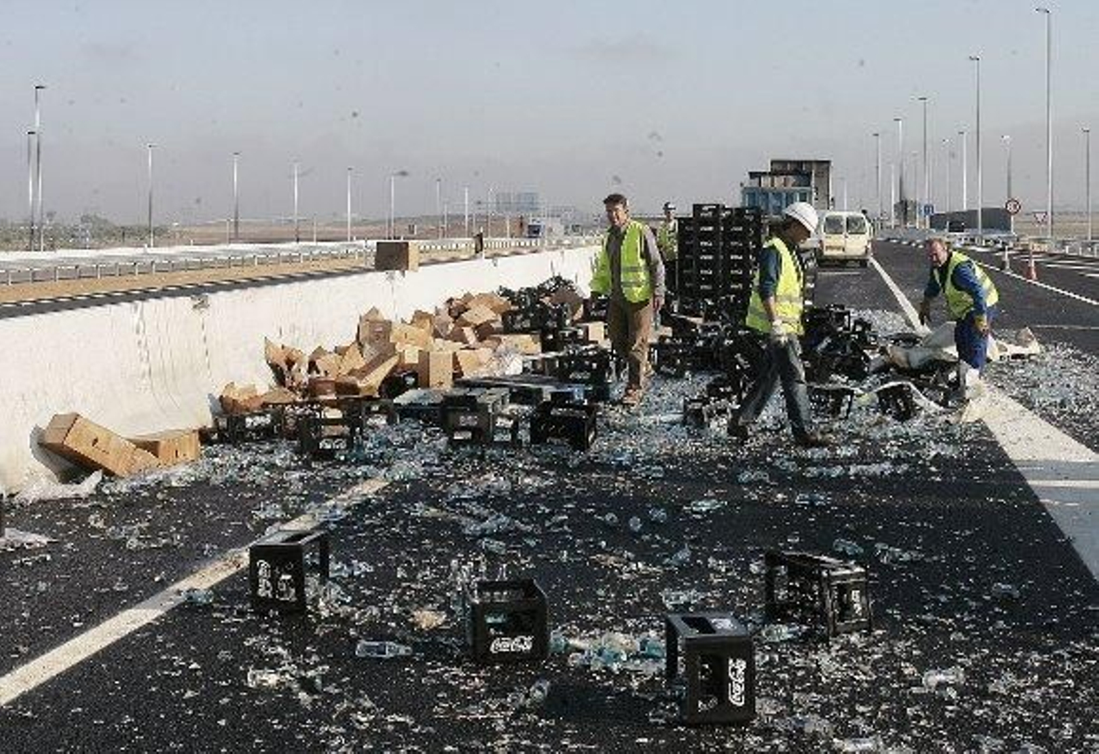 Primer accidente de tráfico en la SE-40