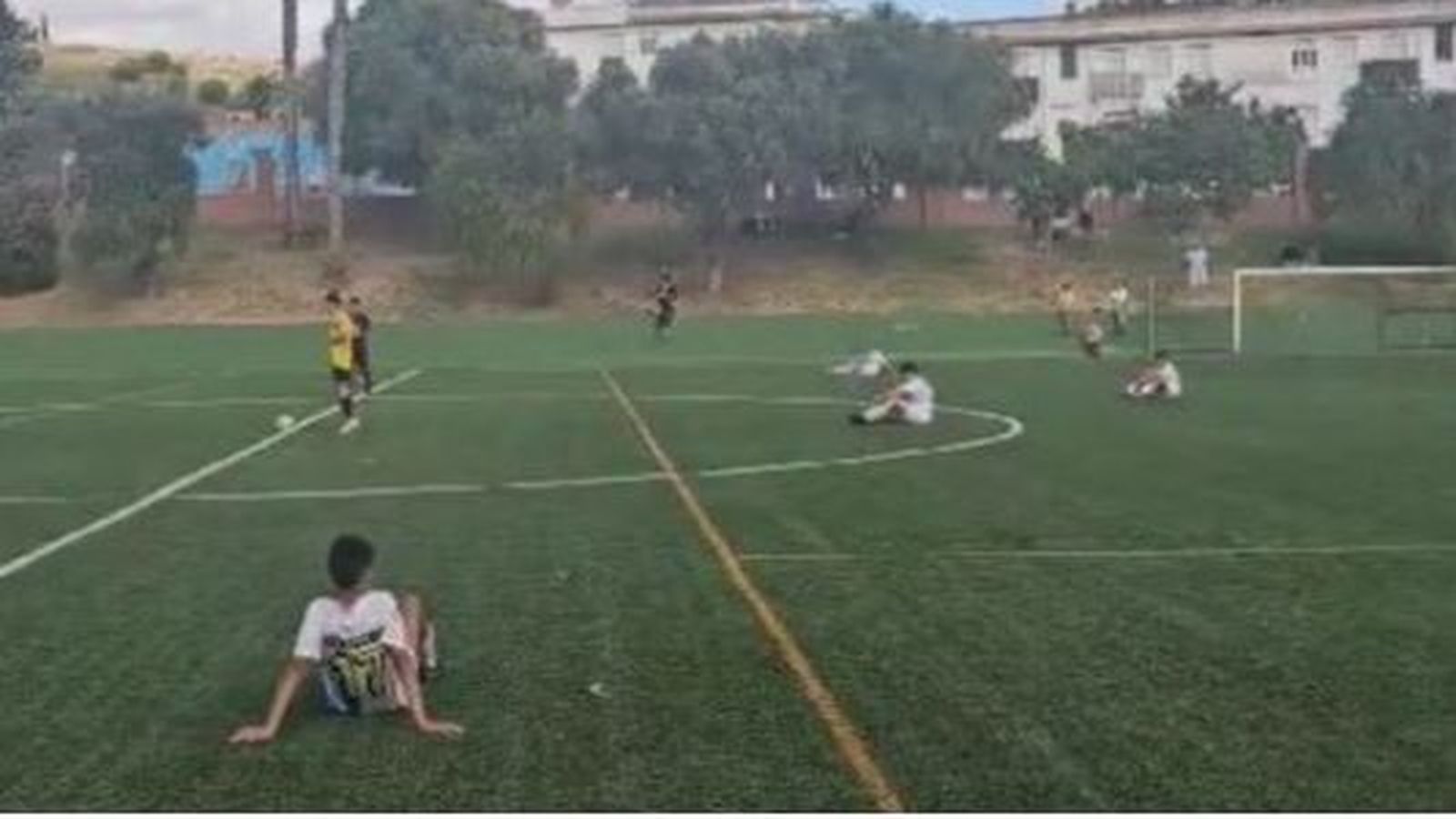 La sentada del Recreativo Linense infantil