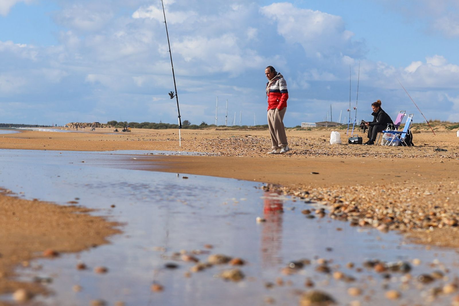 Estado de la playa de Mazagón tras los últimos temporales, en fotografías