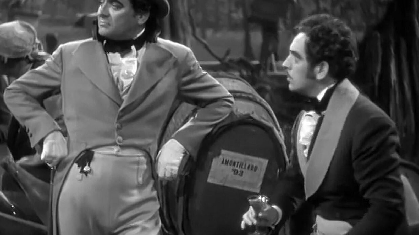 Un barril de amontillado en una producción de Hollywood, 1938.