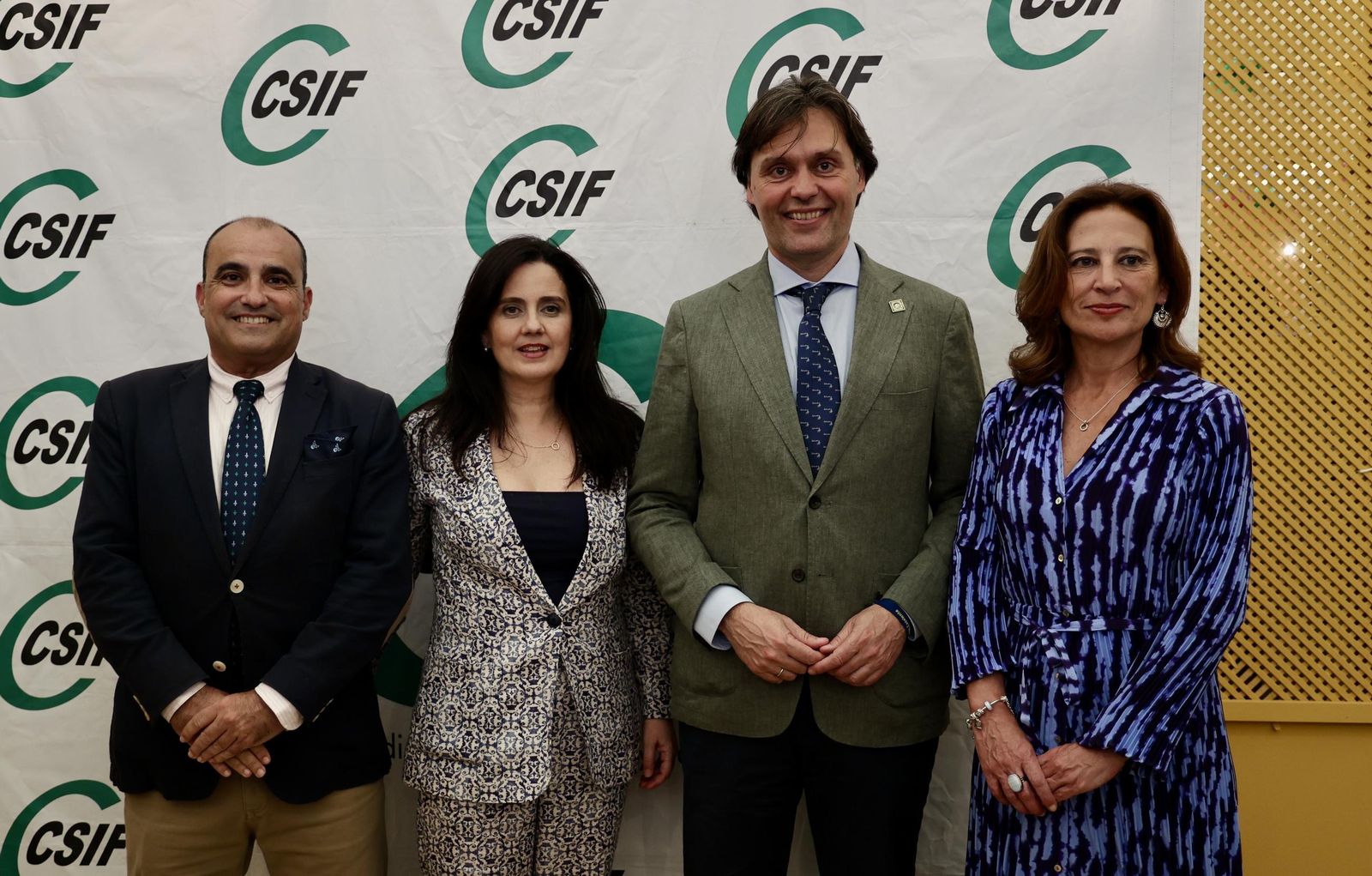 Recepción en la caseta del CSIF