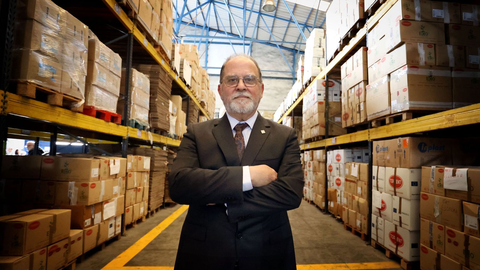 José Jiménez Diufaín, presidente de Madre Coraje, en las instalaciones de Guadalcacín.