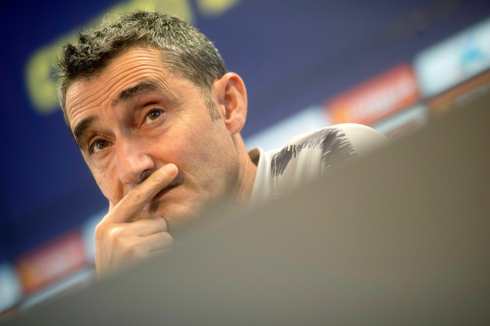 Valverde, en un momento de su rueda de prensa.