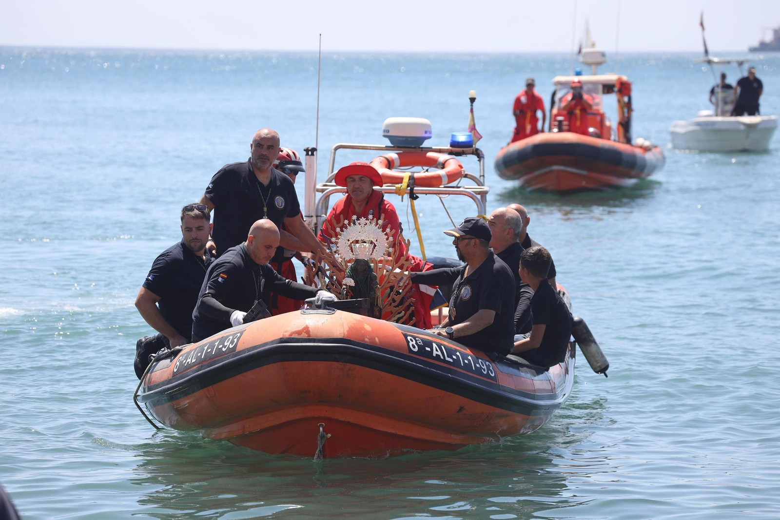 La Virgen del Carmen de los submarinistas, este sábado.