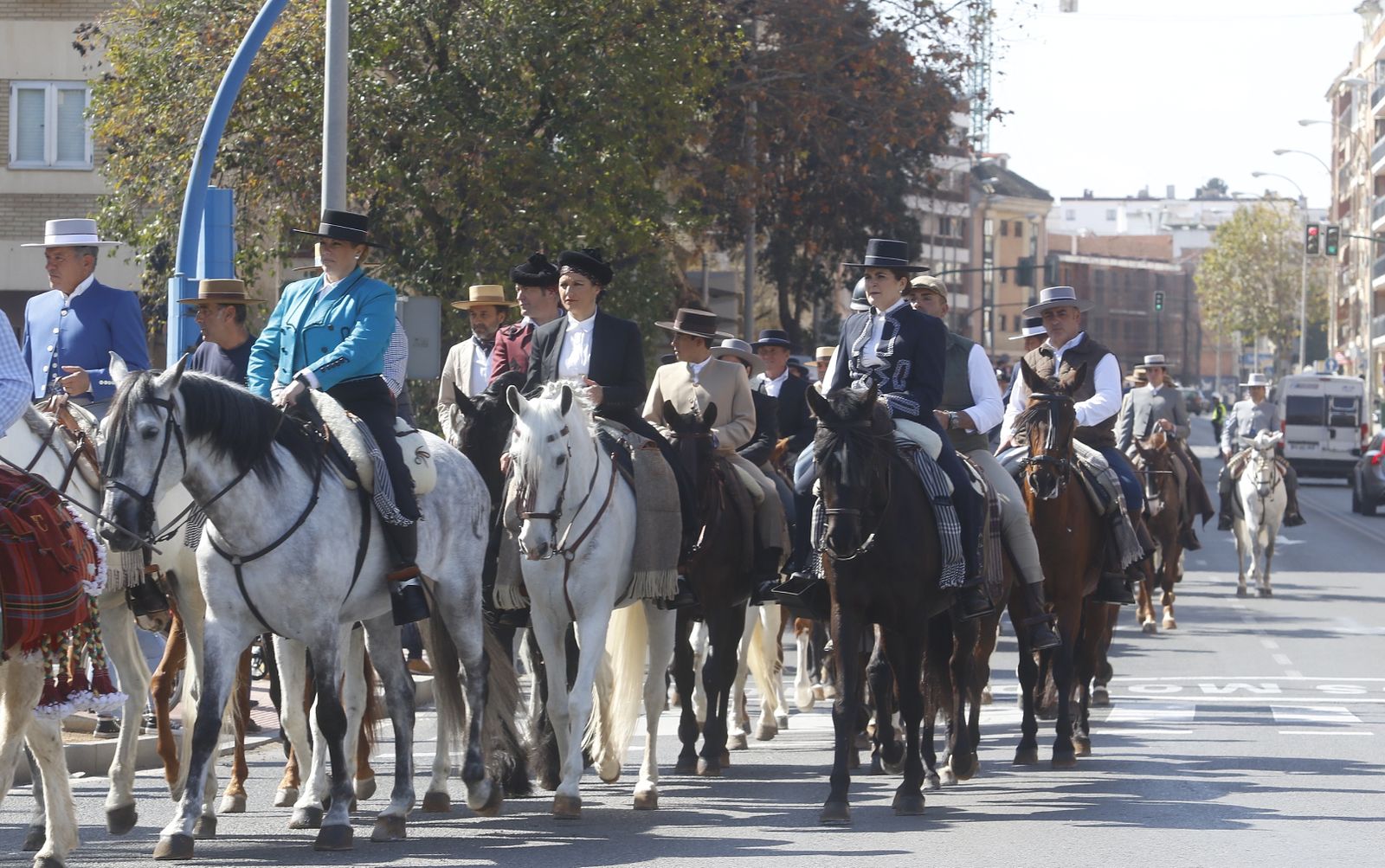 La marcha hípica en Córdoba por el 28-F, en fotografias.