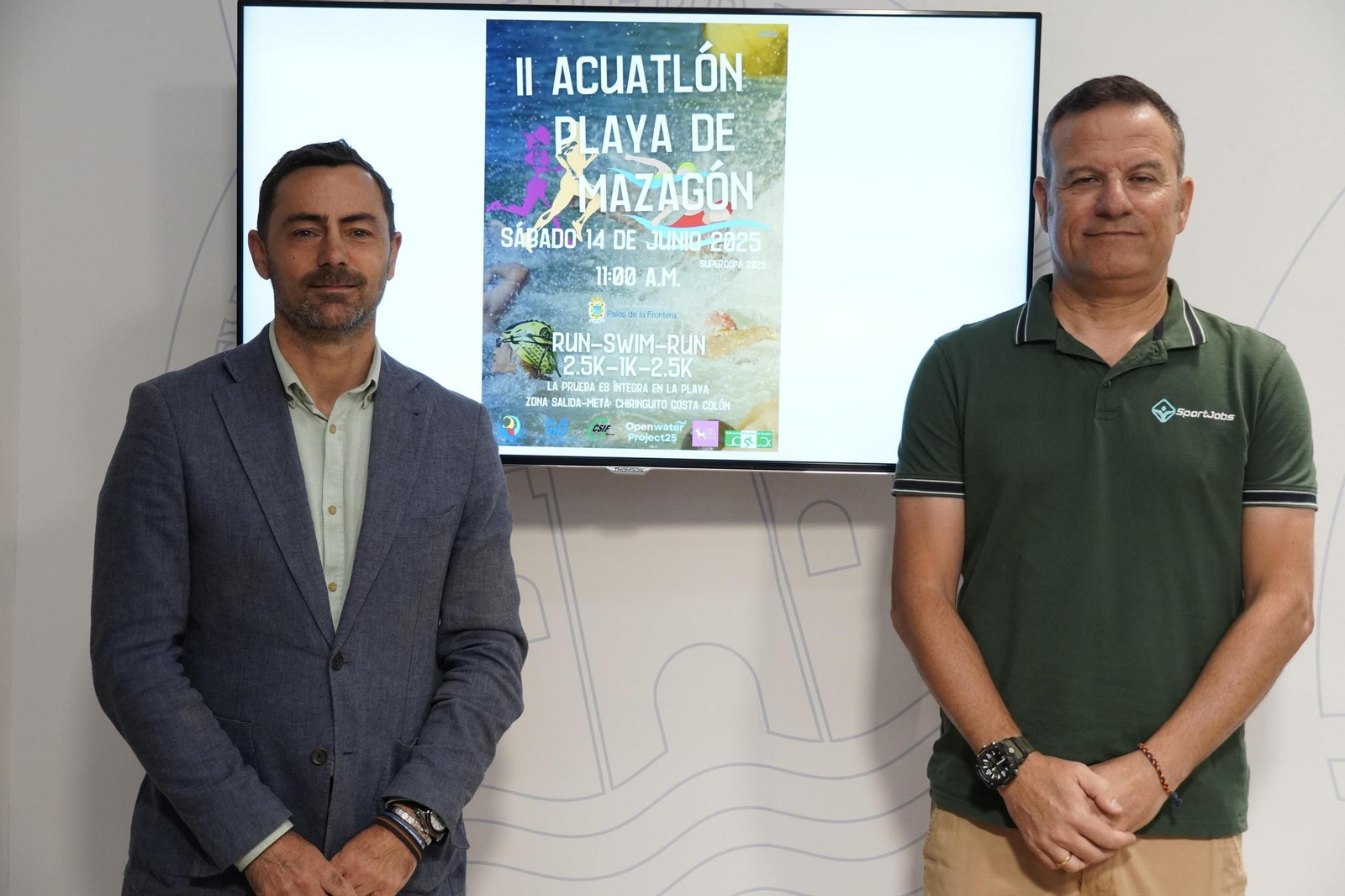 Presentación del II Acuatlón Playa de Mazagón en Diputación. Presentación del II Acuatlón Playa de Mazagón en Diputación.