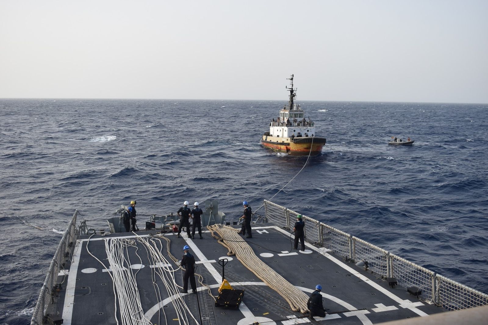 La fragata 'Santa María' en la actuación en la operación Atalanta.