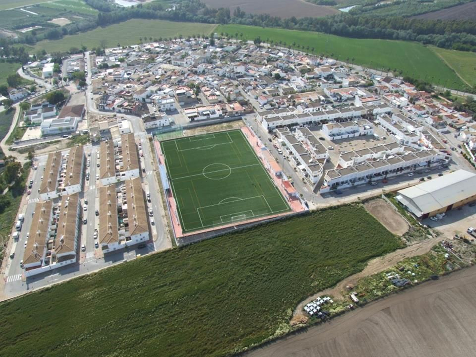 Imagen aérea de la pedanía de Torrecera.