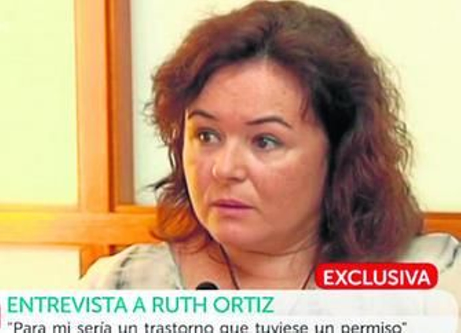 Ruth Ortiz, durante la entrevista concedida ayer por la mañana a TVE.