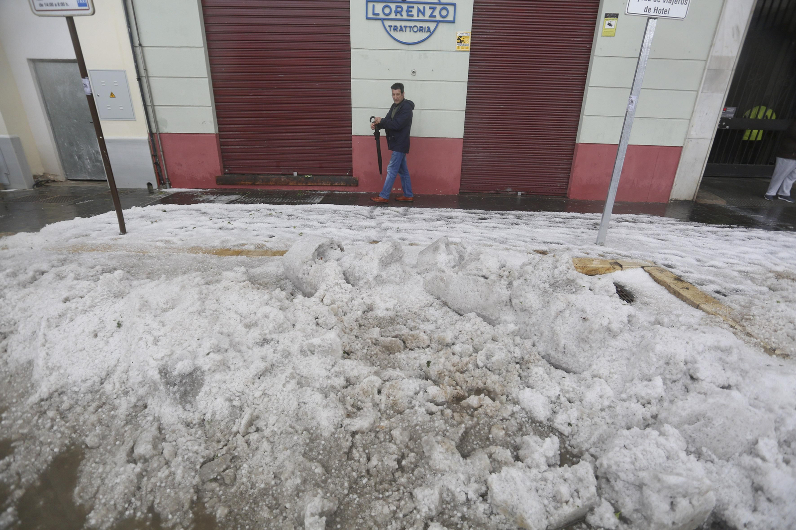 Fotos de la fuerte granizada registrada en Málaga