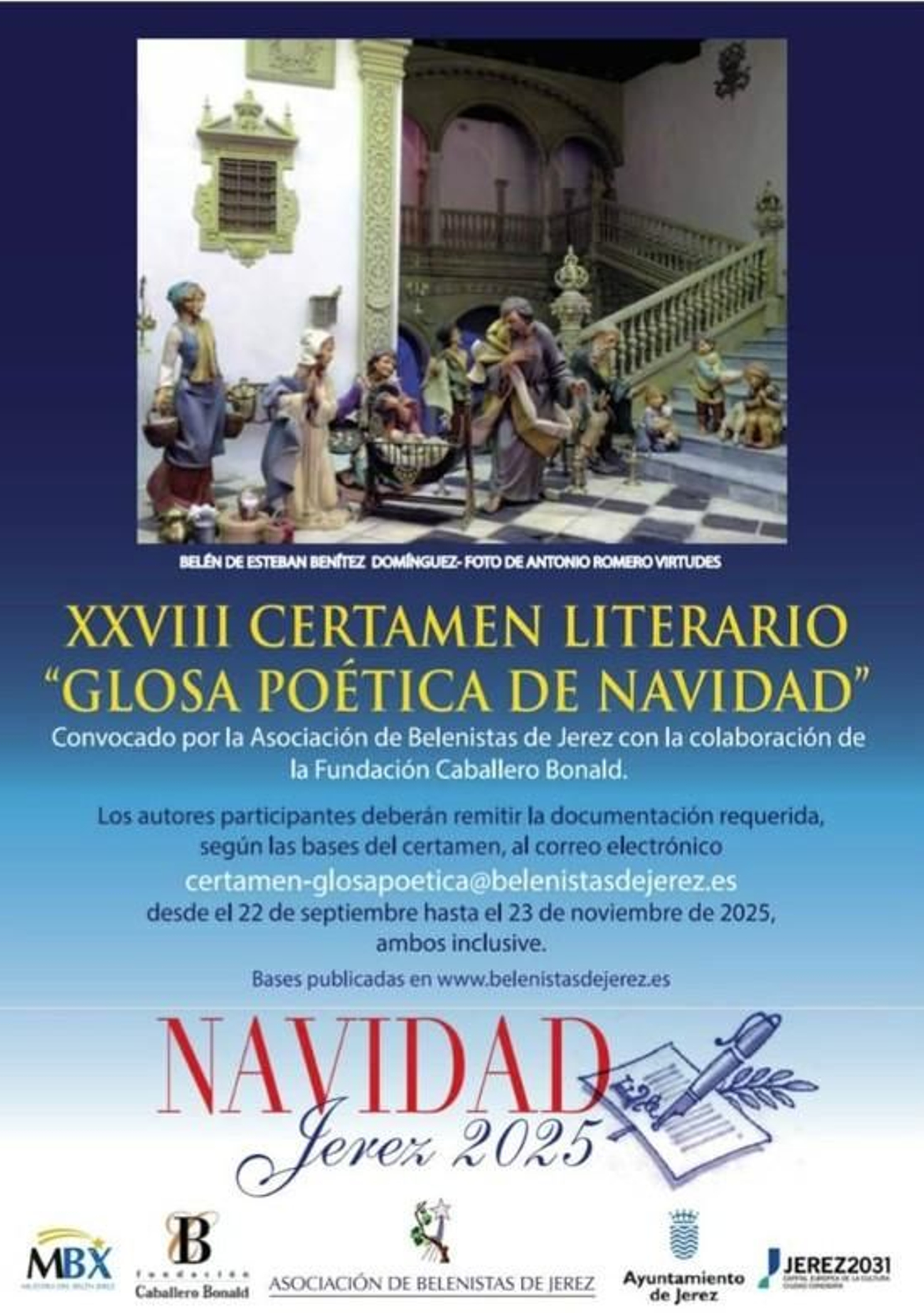 Cartel del XXVIII CertamenLiterario 'Glosa Poética de Navidad'.