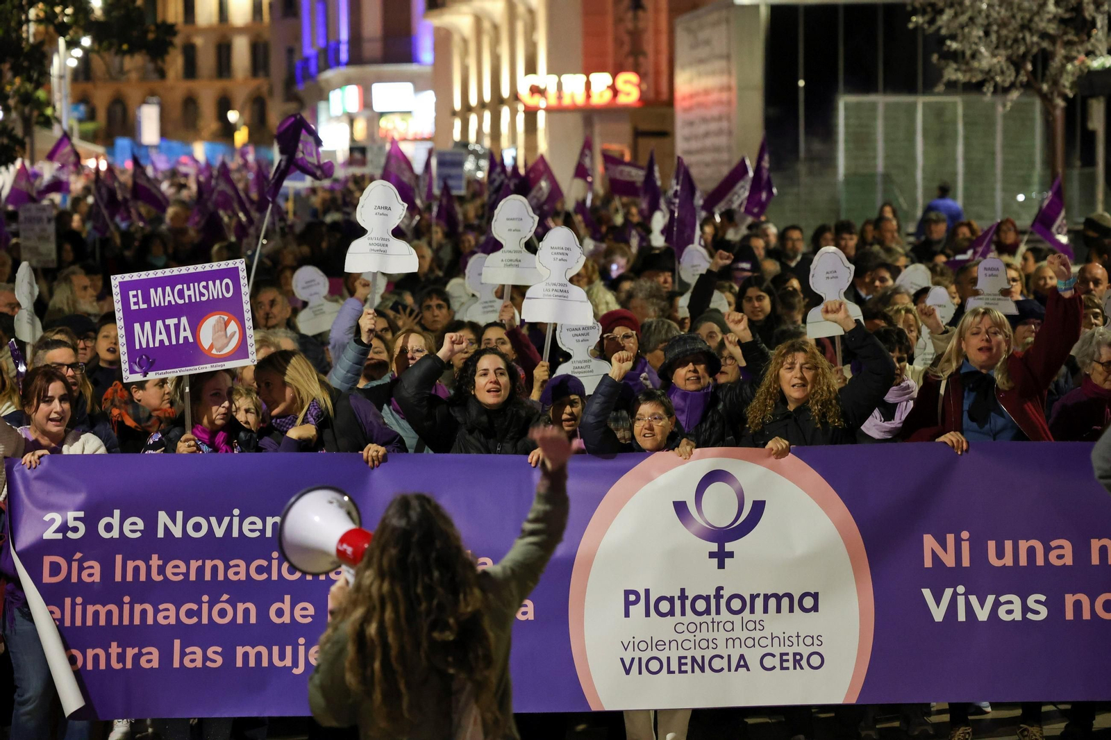 La manifestación del 25N en Málaga, en imágenes
