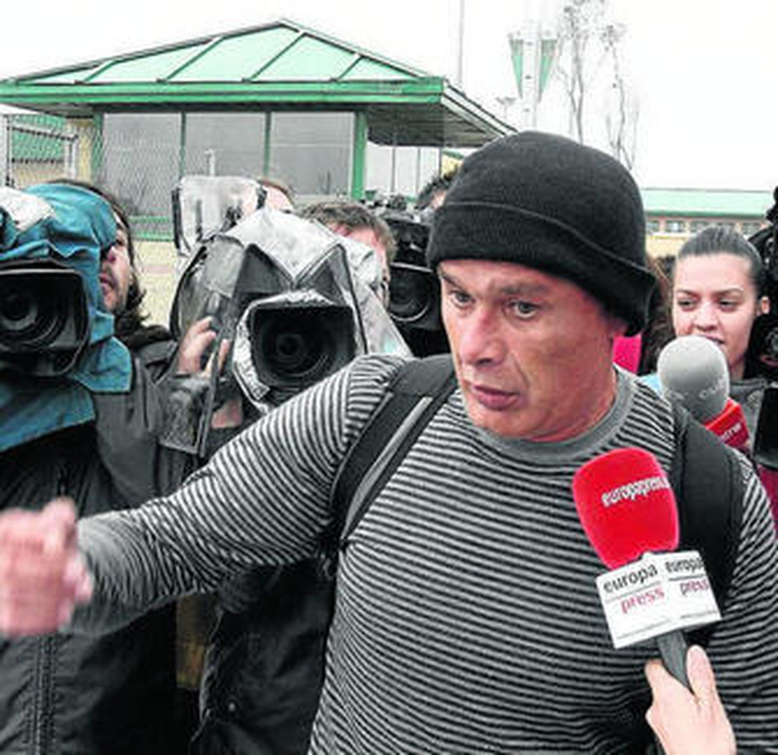 El Boca el día que salió de la prisión de Morón.