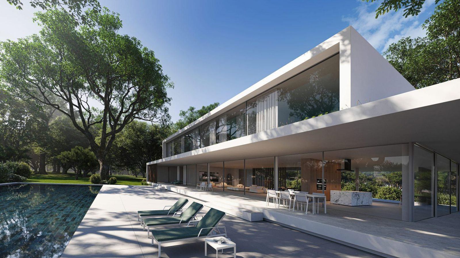 Vista de la Villa 94 desde el lateral.