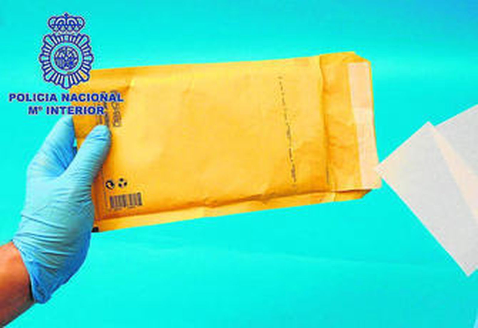 Uno de los billetes tintados e intervenidos en una operación.