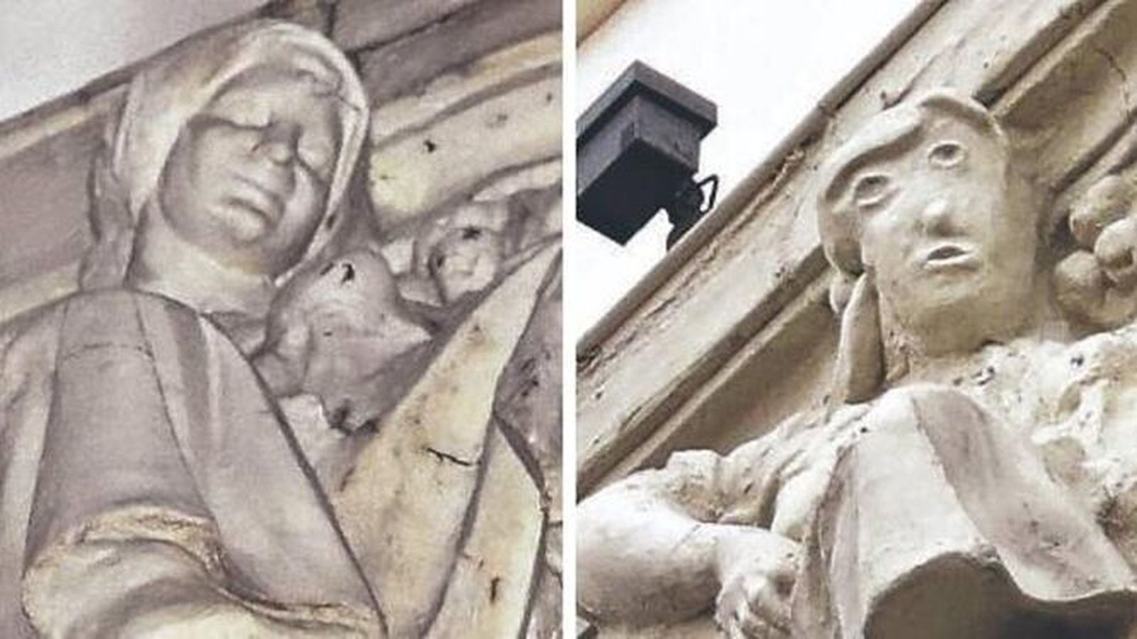 Figura escultórica en el centro de Palencia