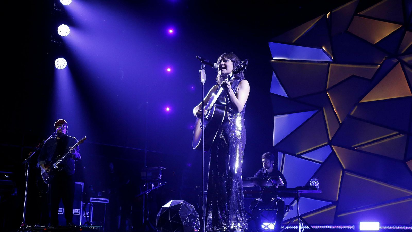 Eva Amaral y Juan Aguirre, durante su actuación.