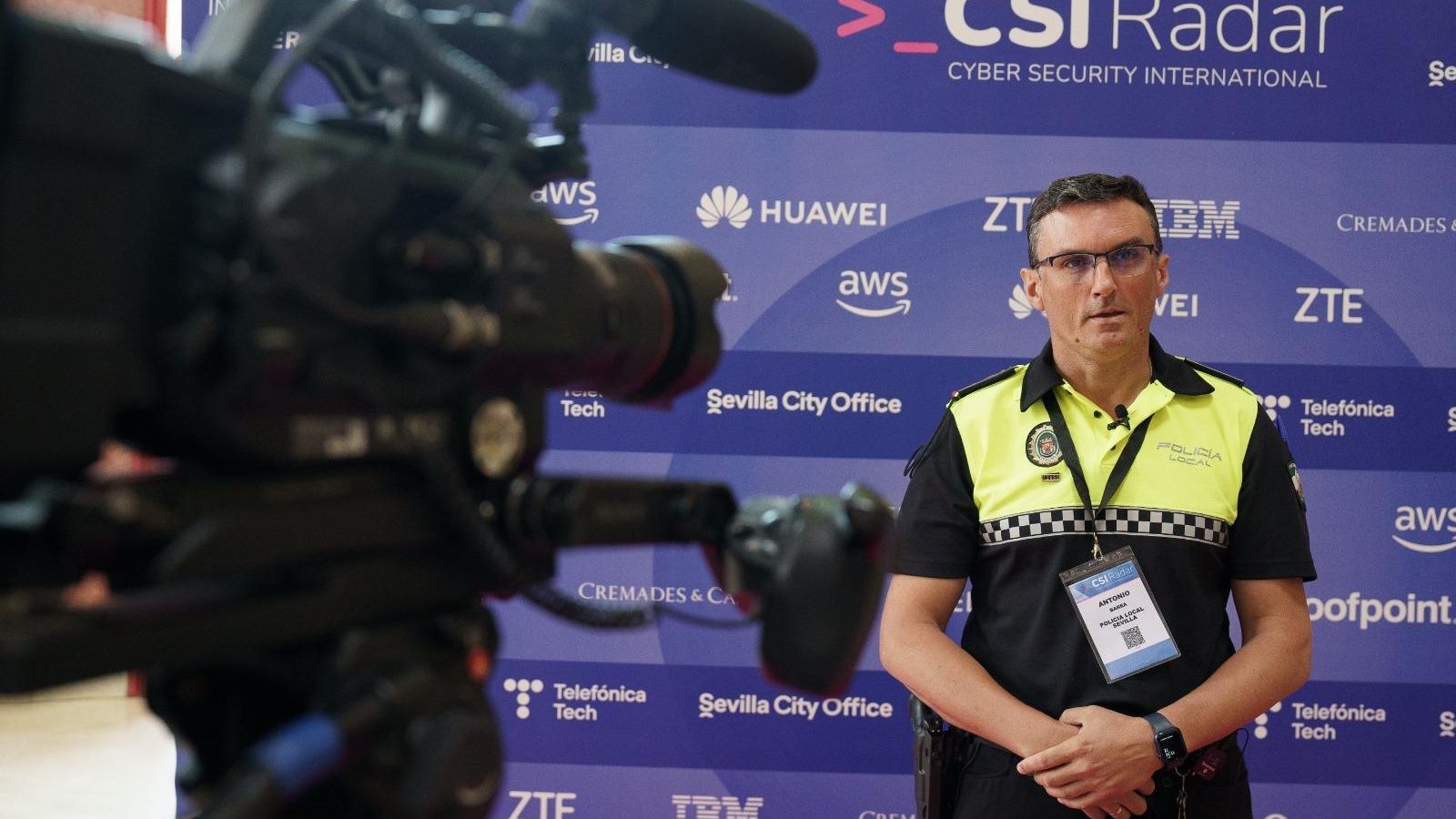 El subinspector Antonio Barea, esta semana en el evento CSI Radar.