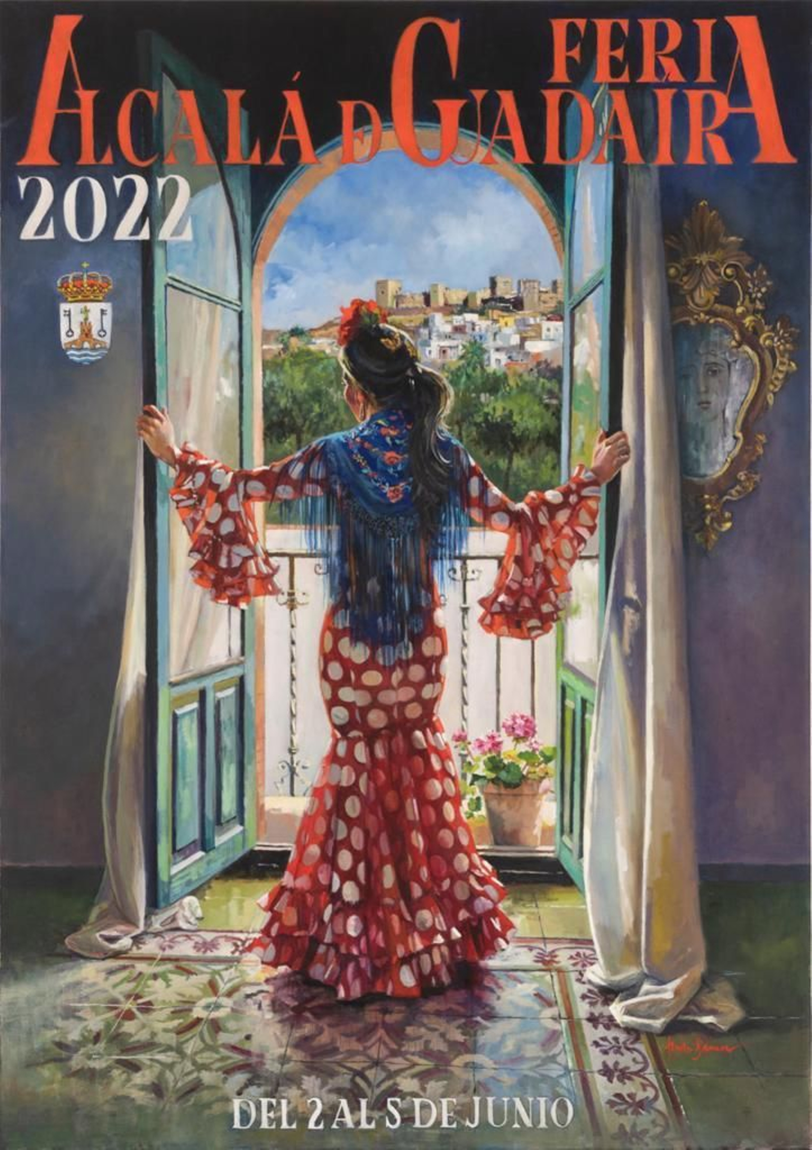 Cartel de la Feria de Alcalá de Guadaíra 2022, obra de Nuria Barrera.