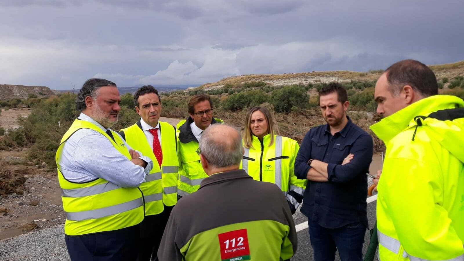 Visita de la consejera de Fomento a una de las zonas afectadas