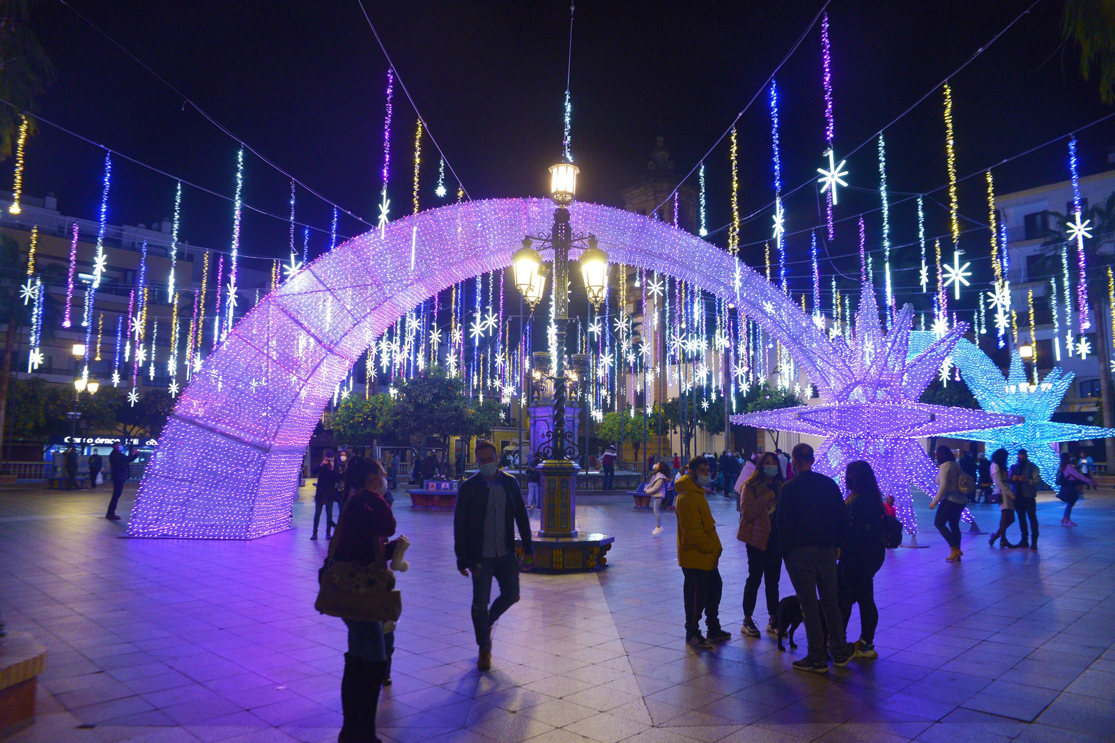 Fotos del alhumbrado navideño de Algeciras