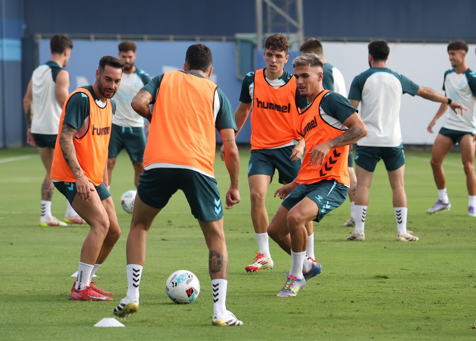 Entrenamiento del Málaga CF.