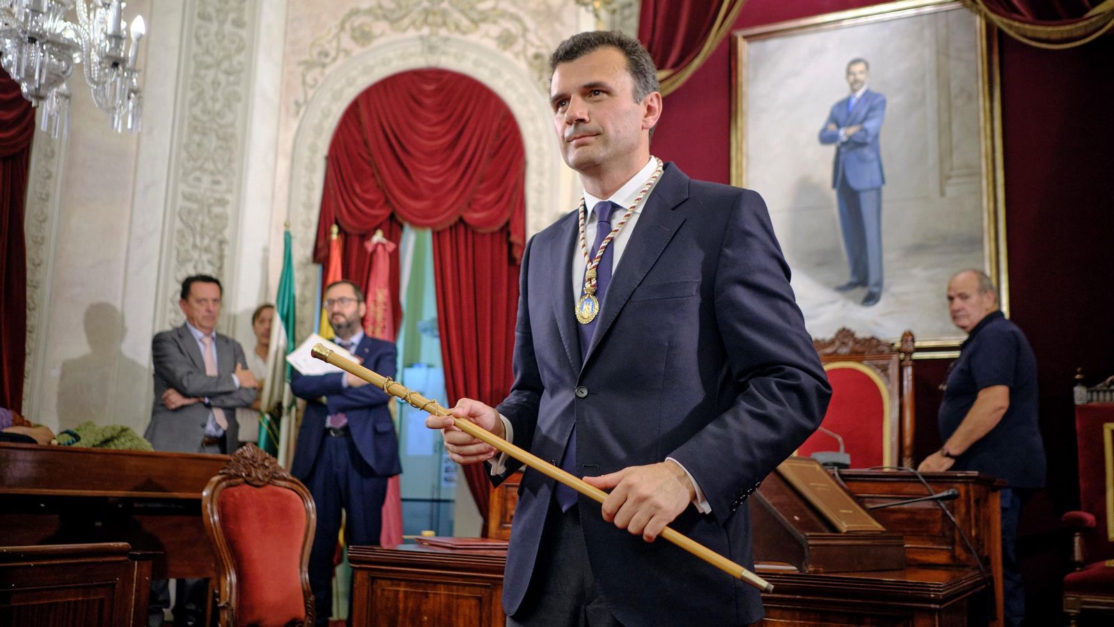 Bruno García, el día de su elección como alcalde de Cádiz.