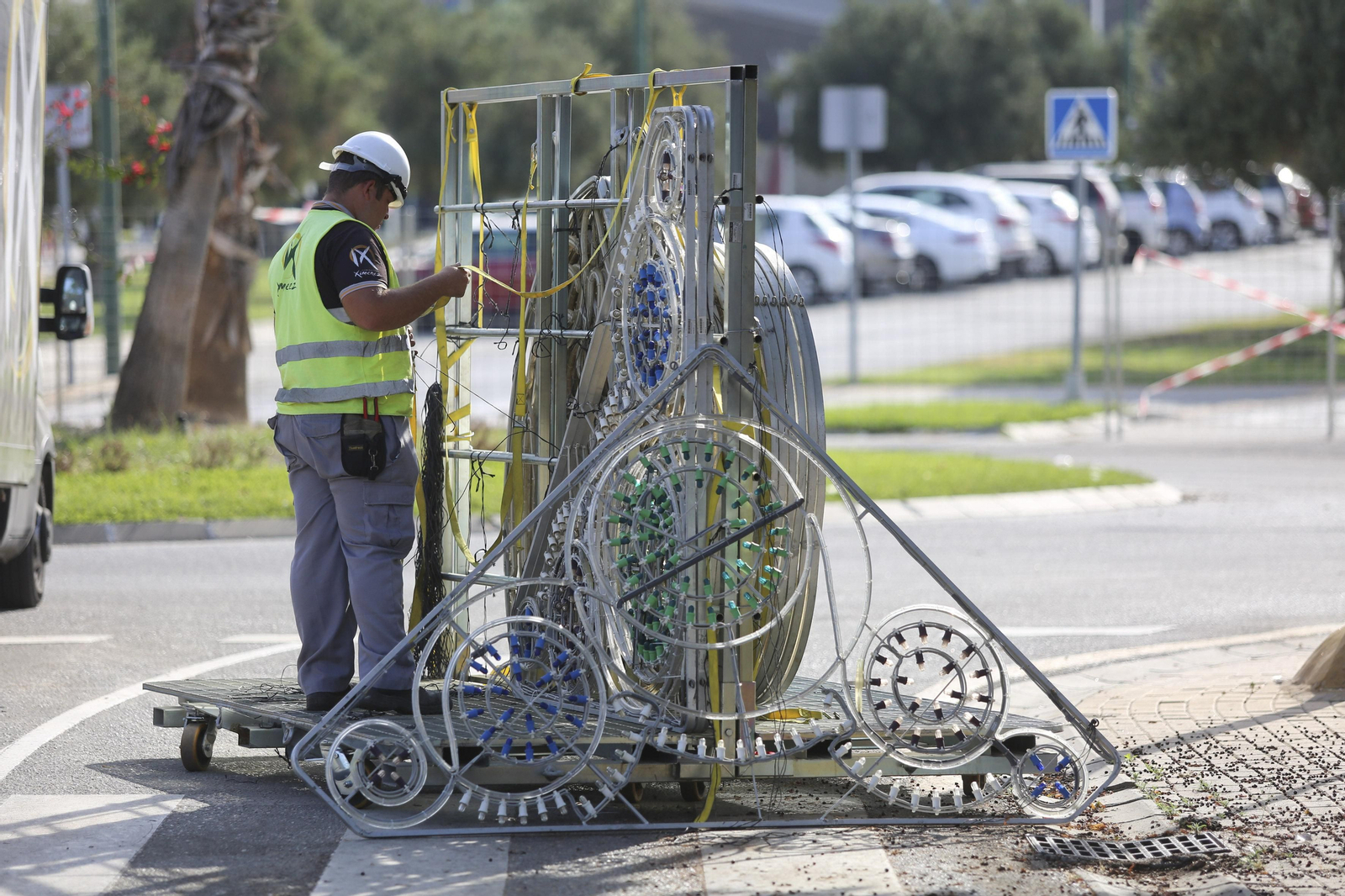 Las fotos de los preparativos para la Feria de Málaga 2019