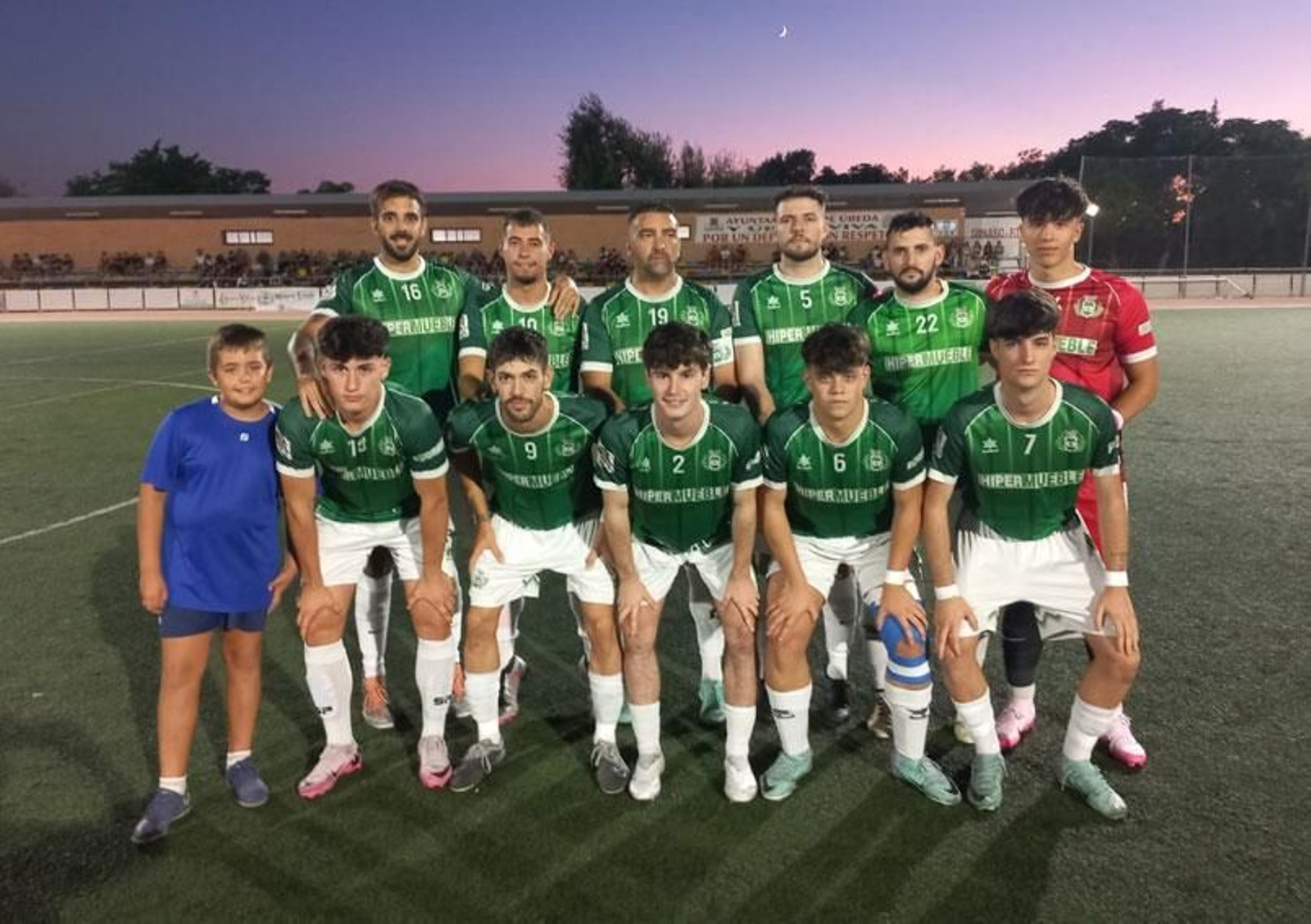 Alineación titular del conjunto ubetense en la semifinal ante el CD Navas.