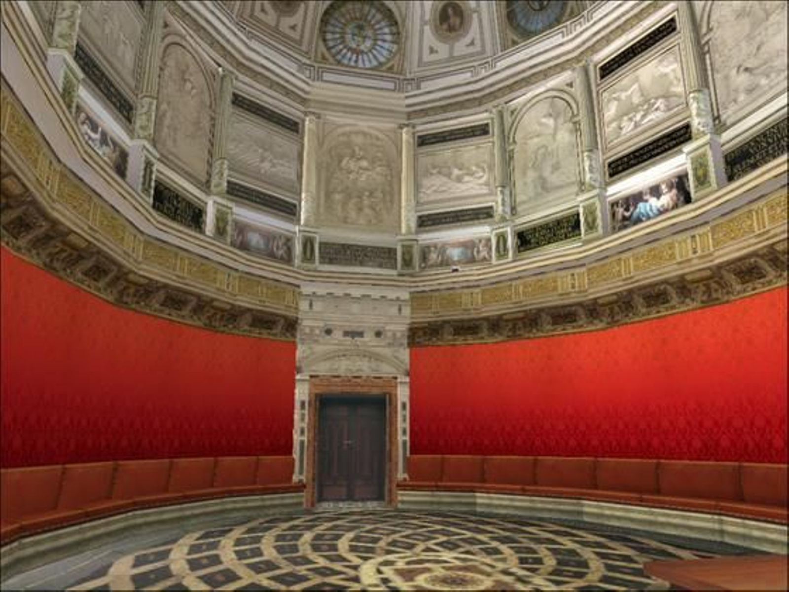 Vista del artesonado de la sala Capitular.