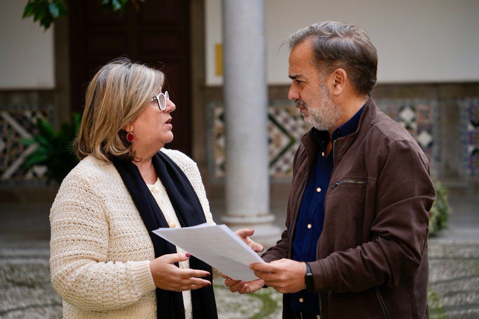 Ana Muñoz y Jacobo Calvo, concejales del PSOE.