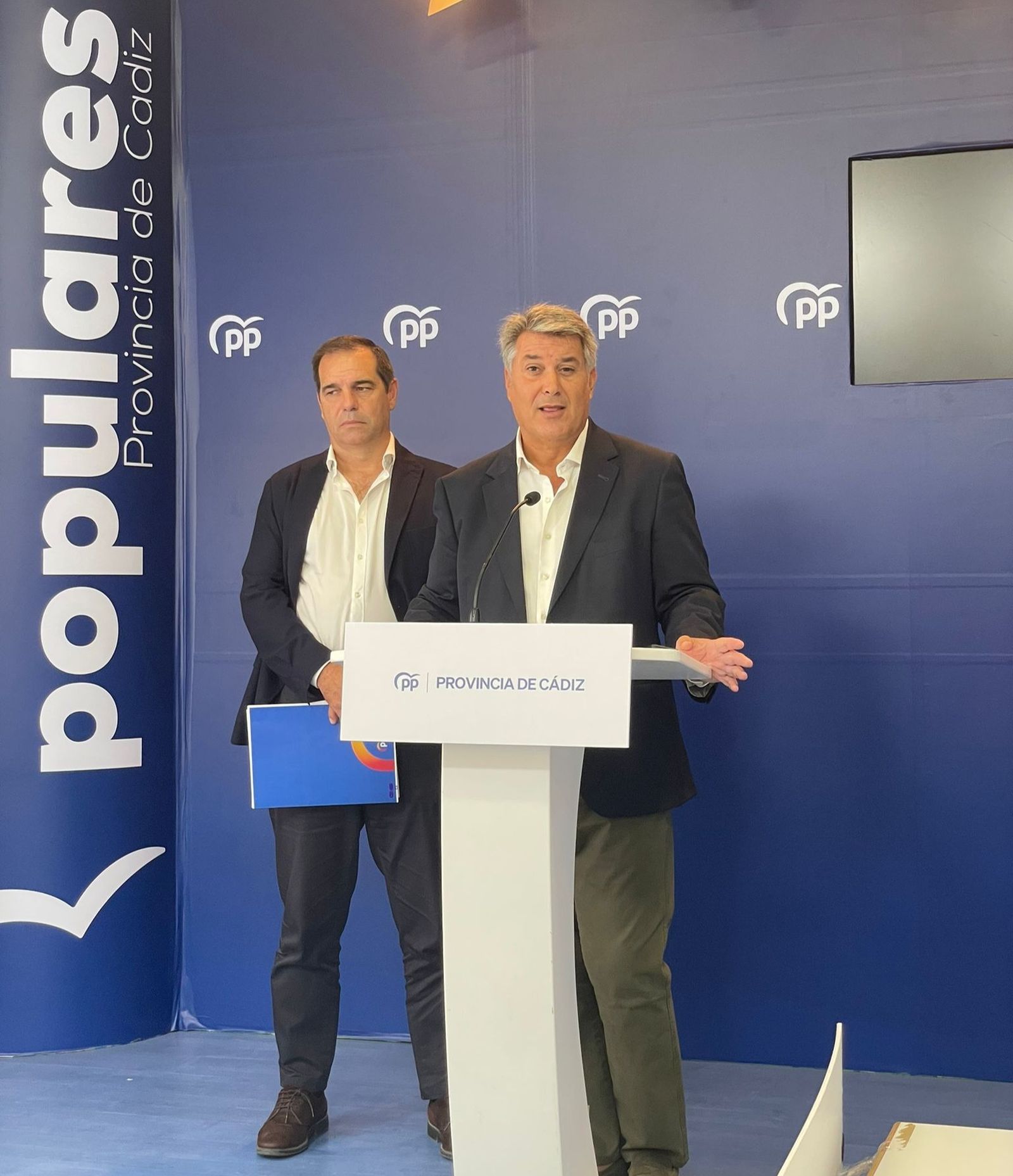 Ignacio Romaní y Pedro Gallardo, en la comparecencia de este viernes.