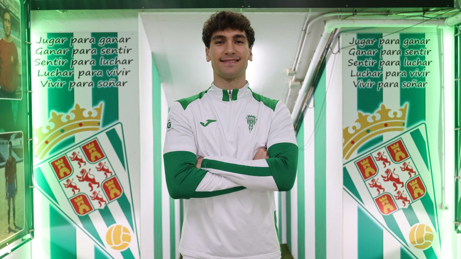 Diego Percan, antes del entrenamiento de este jueves en El Arcángel.