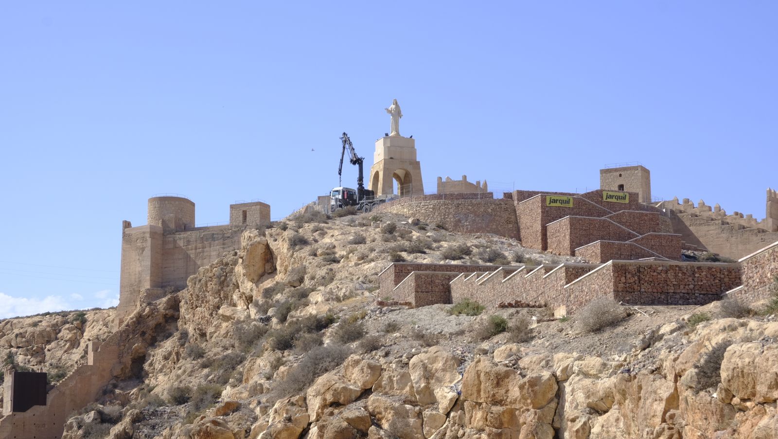 Imágenes del avance de las obras en la zona del Cerro de San Cristobal