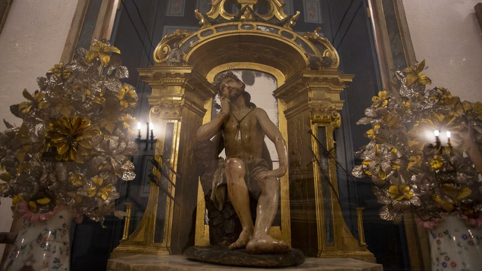 Imagen de Cristo de la Humildad que se conserva en una de las salas del convento.