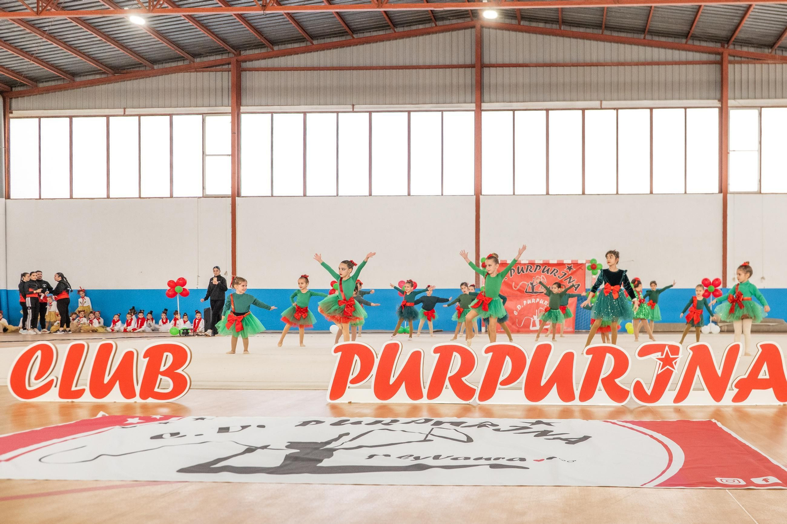 Un grupo de participantes durante la exhibición de Navidad celebrada el pasado domingo en Aguadulce.