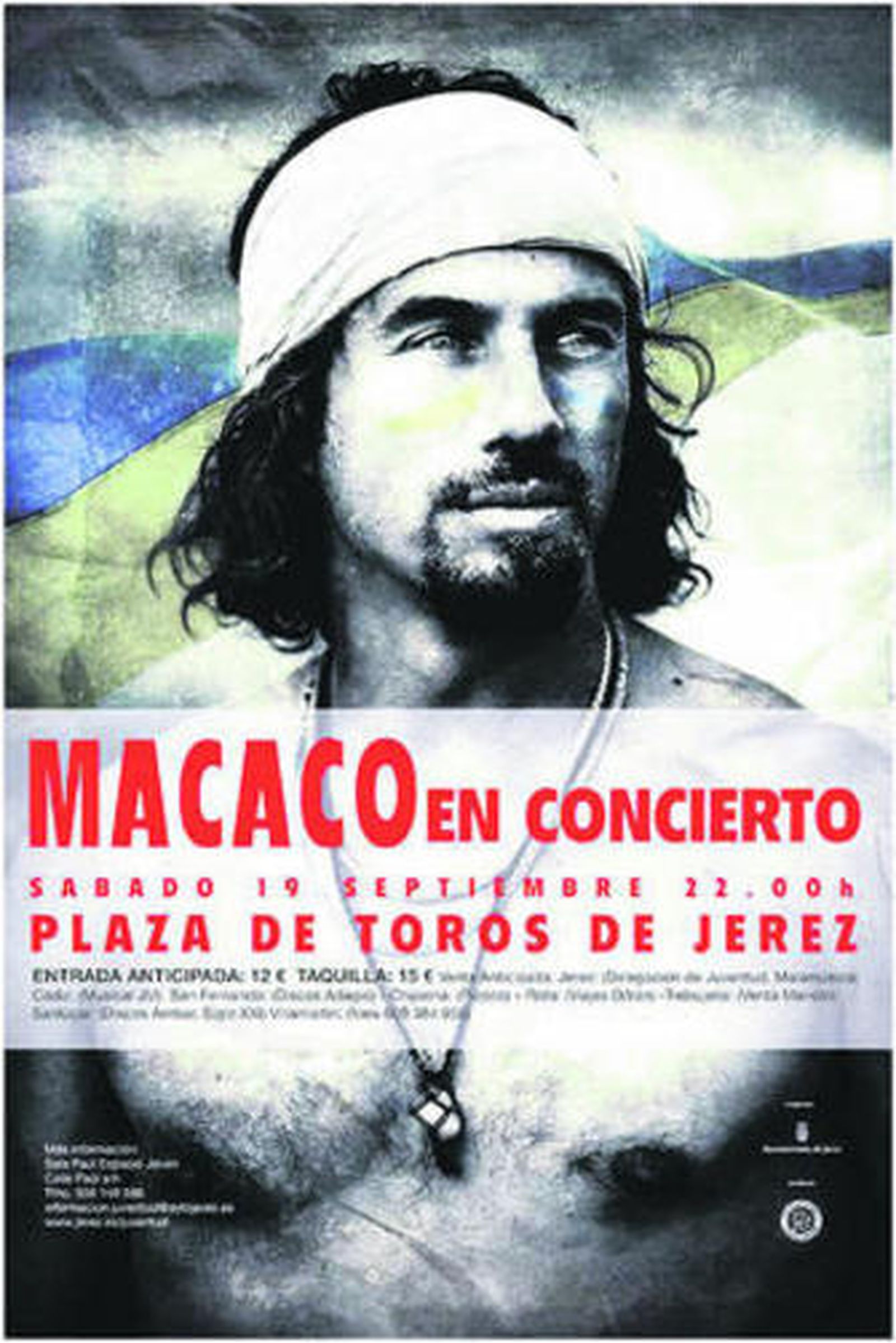 Cartel del concierto de Macaco.
