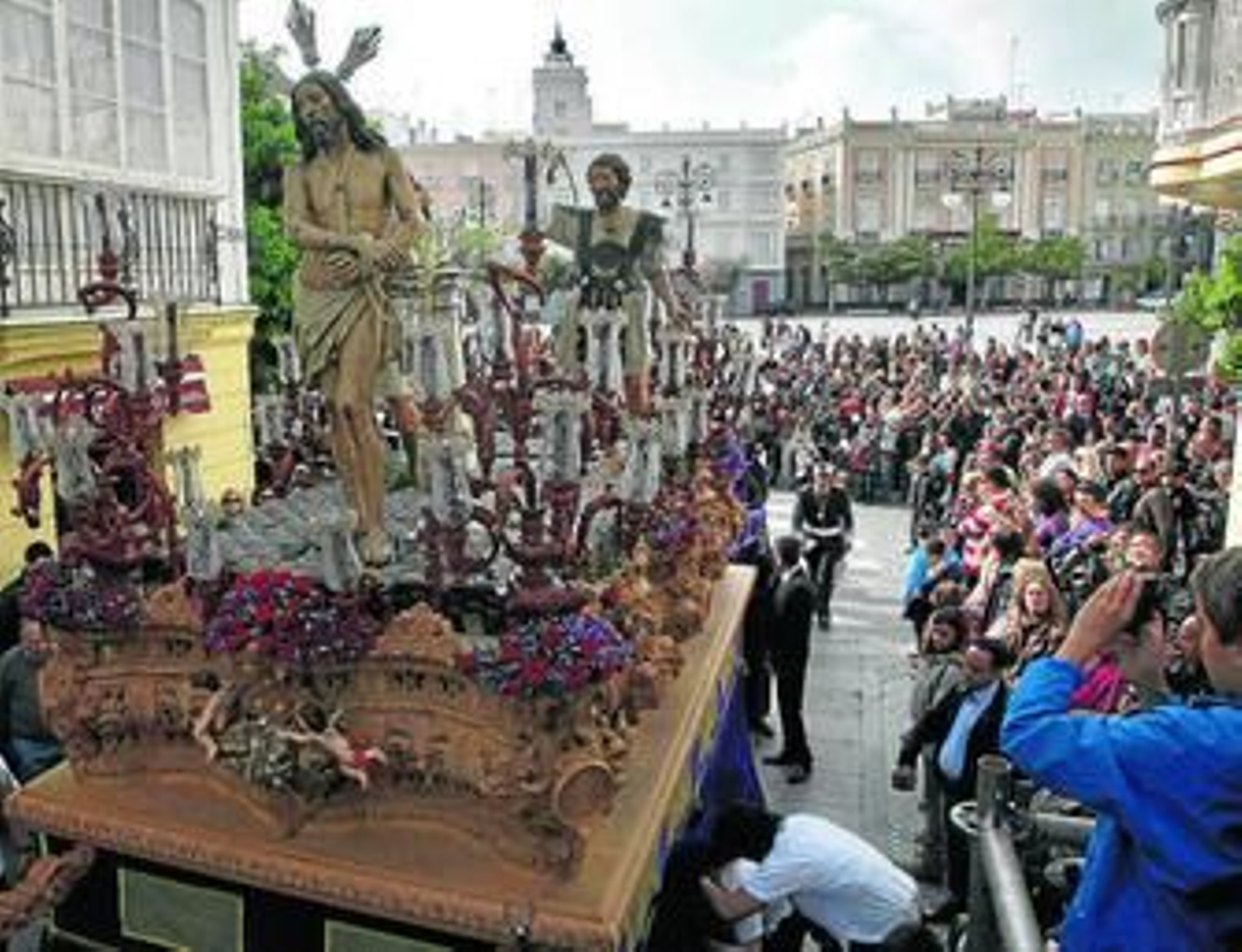 El paso de misterio de Columna, cuya cofradía puede recuperar en 2013 el último lugar del Martes Santo.