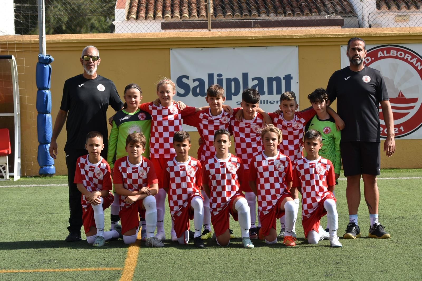 El CD San Roque benjamín, ayer en Motril