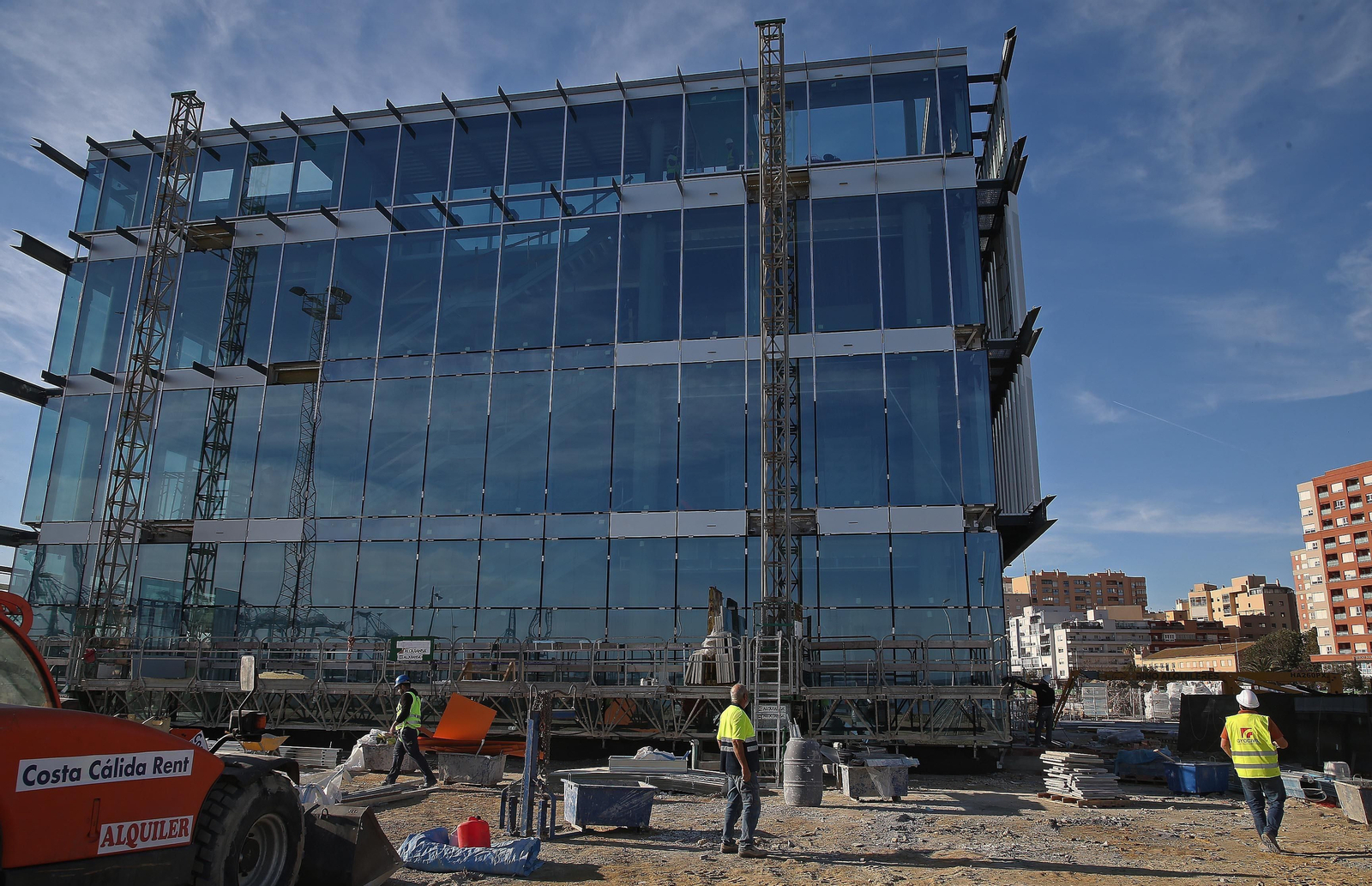 Fotos de la visita a las obras del Centro de Innovación de la UCA del Lago Marítimo en Algeciras