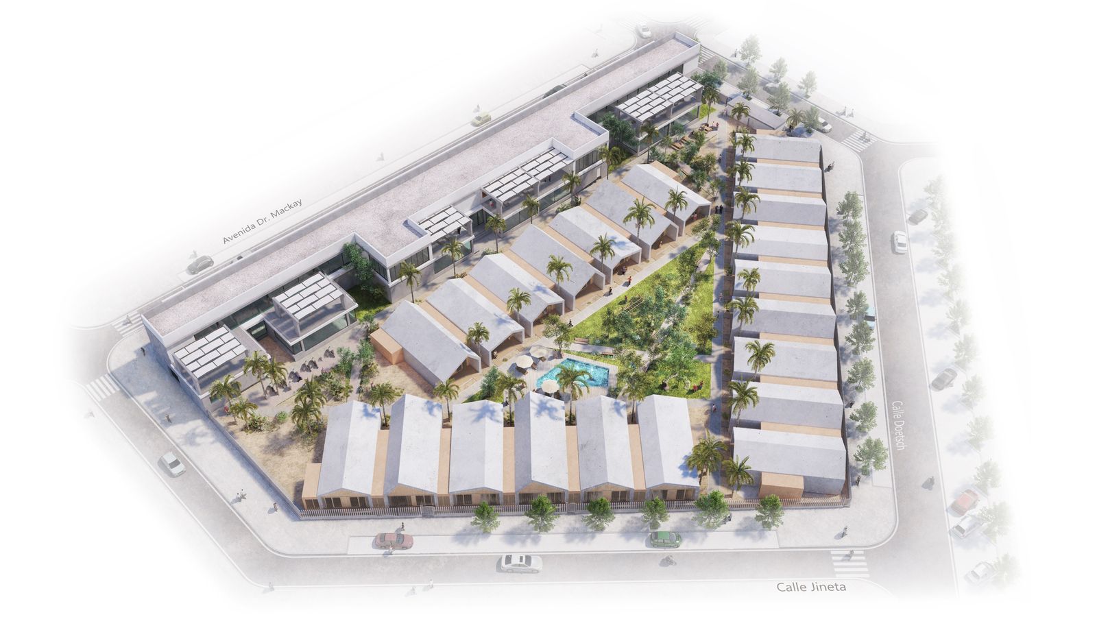 Vista área del proyecto en Punta Umbría.