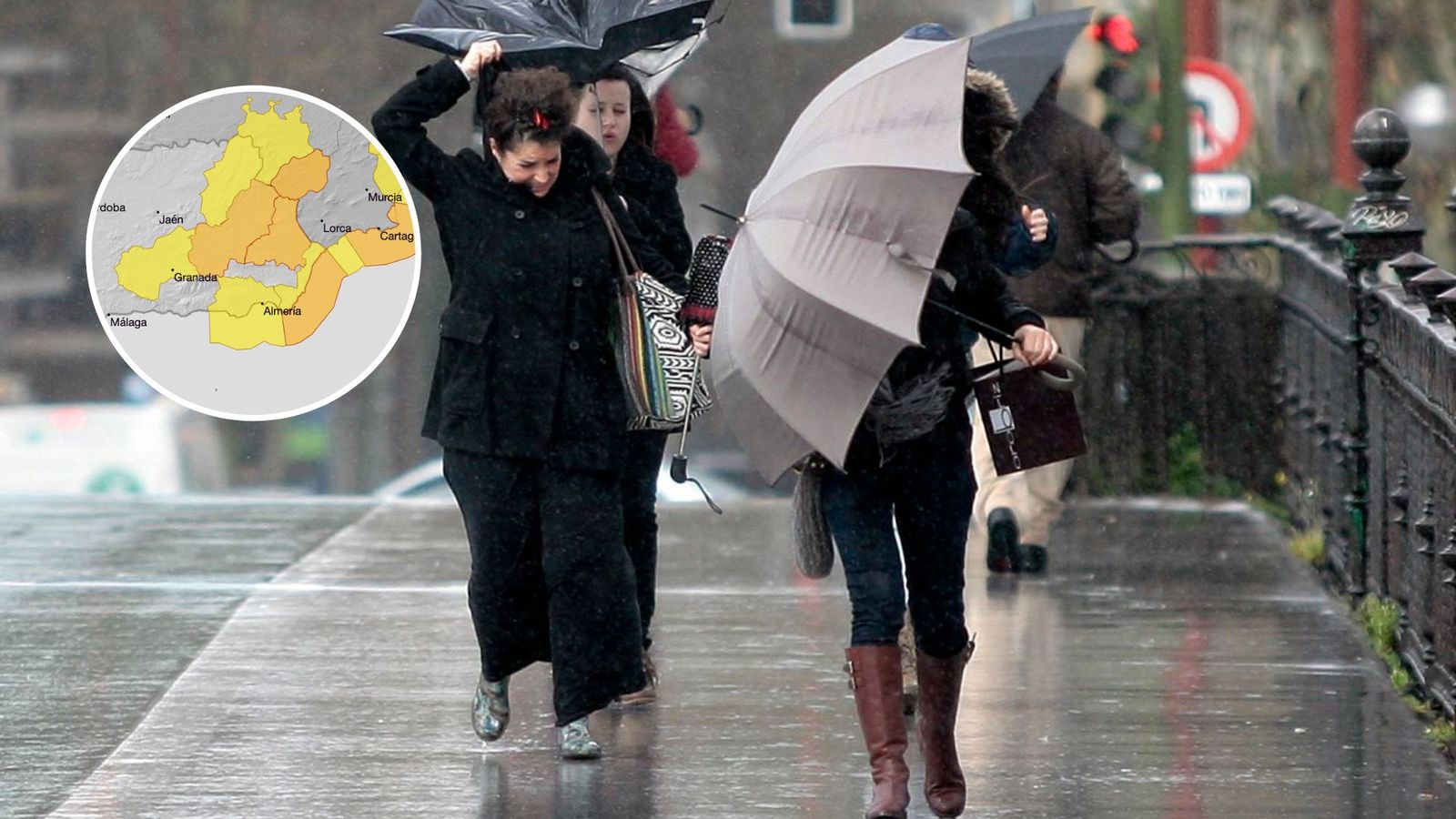 Avisos por nevadas y viento en Andalucía