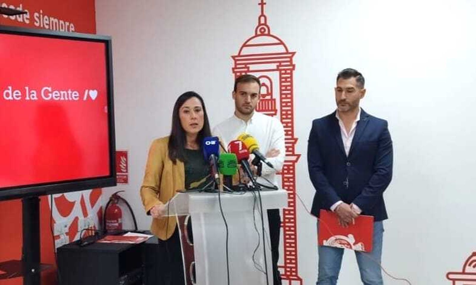 Rocío Arrabal, este martes en la sede socialista.