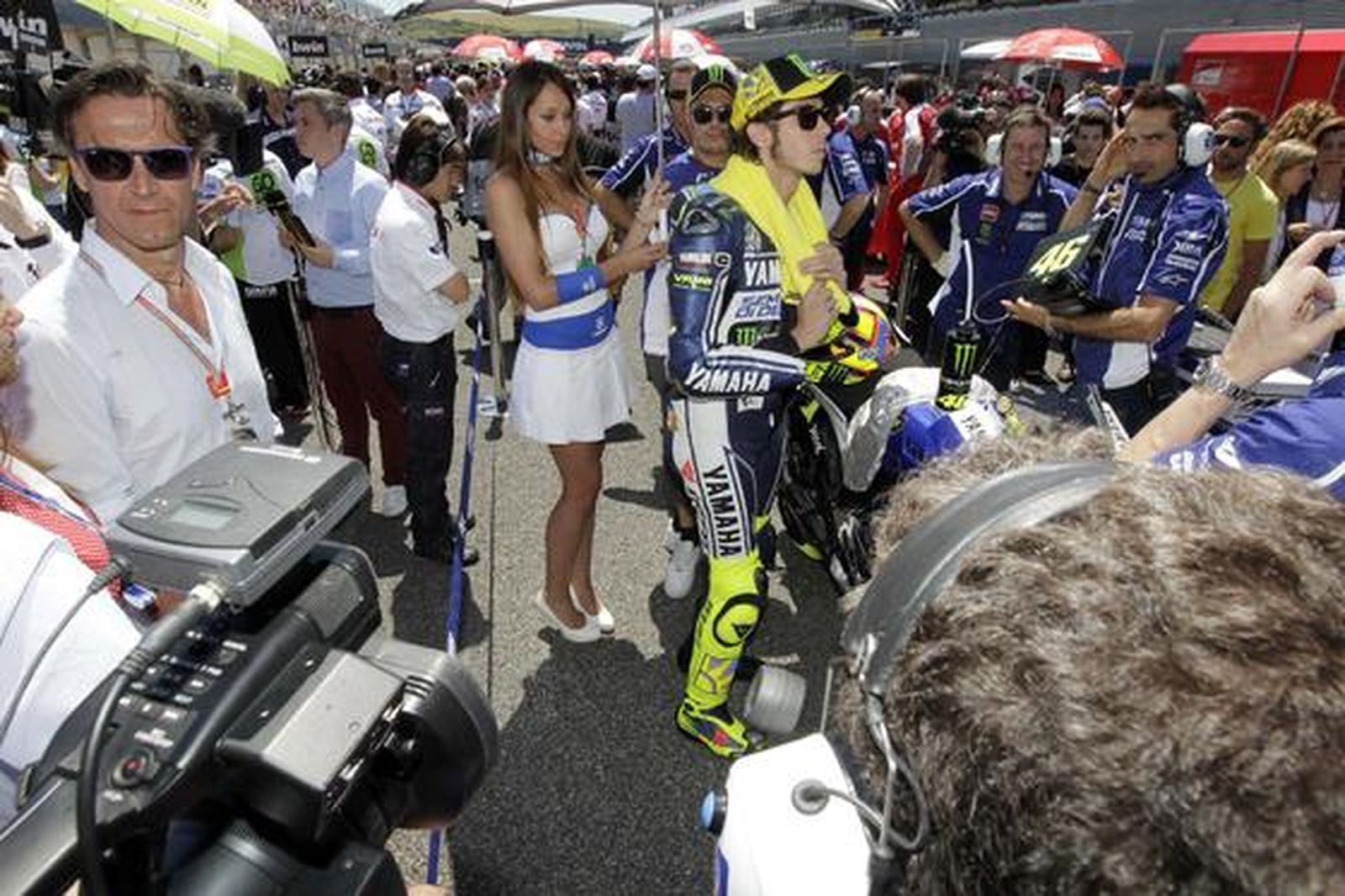 "Estamos un poco decepcionados por este Gran Premio, pensábamos que podríamos estar delante con las Honda en esta pista", decía Rossi

Foto: Manuel Aranda