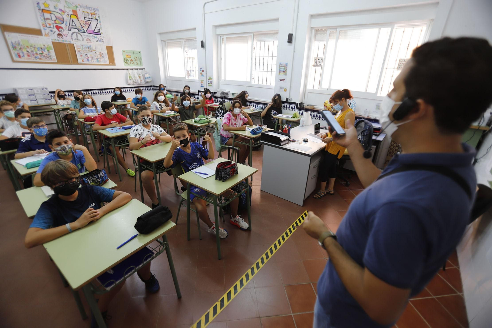 Imágenes de la vuelta al cole en las aulas de Huelva