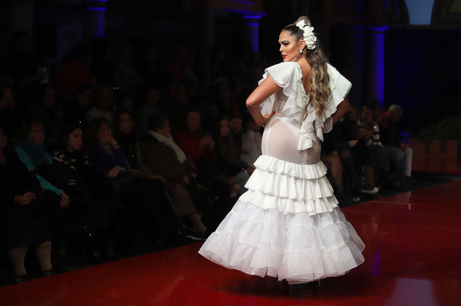 Huelva Flamenca 2023. Imágenes de la pasarela de moda flamenca de la modista Adelina Infante