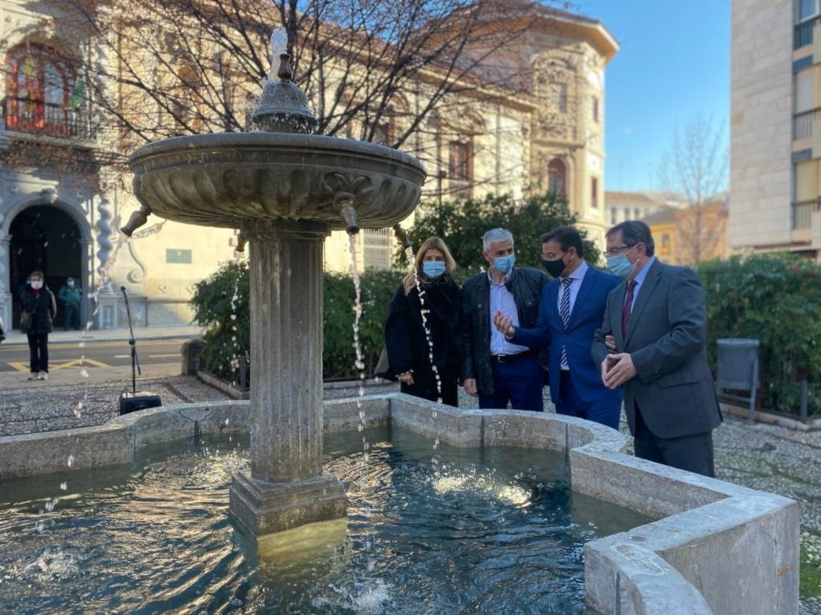 Granada recupera la fuente de Bibataubín tras 30 años