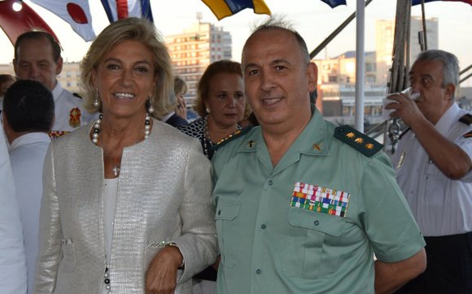 Cristina Herrera con Jesús Núñez, durante la recepción.

Foto: Ignacio Casas de Ciria